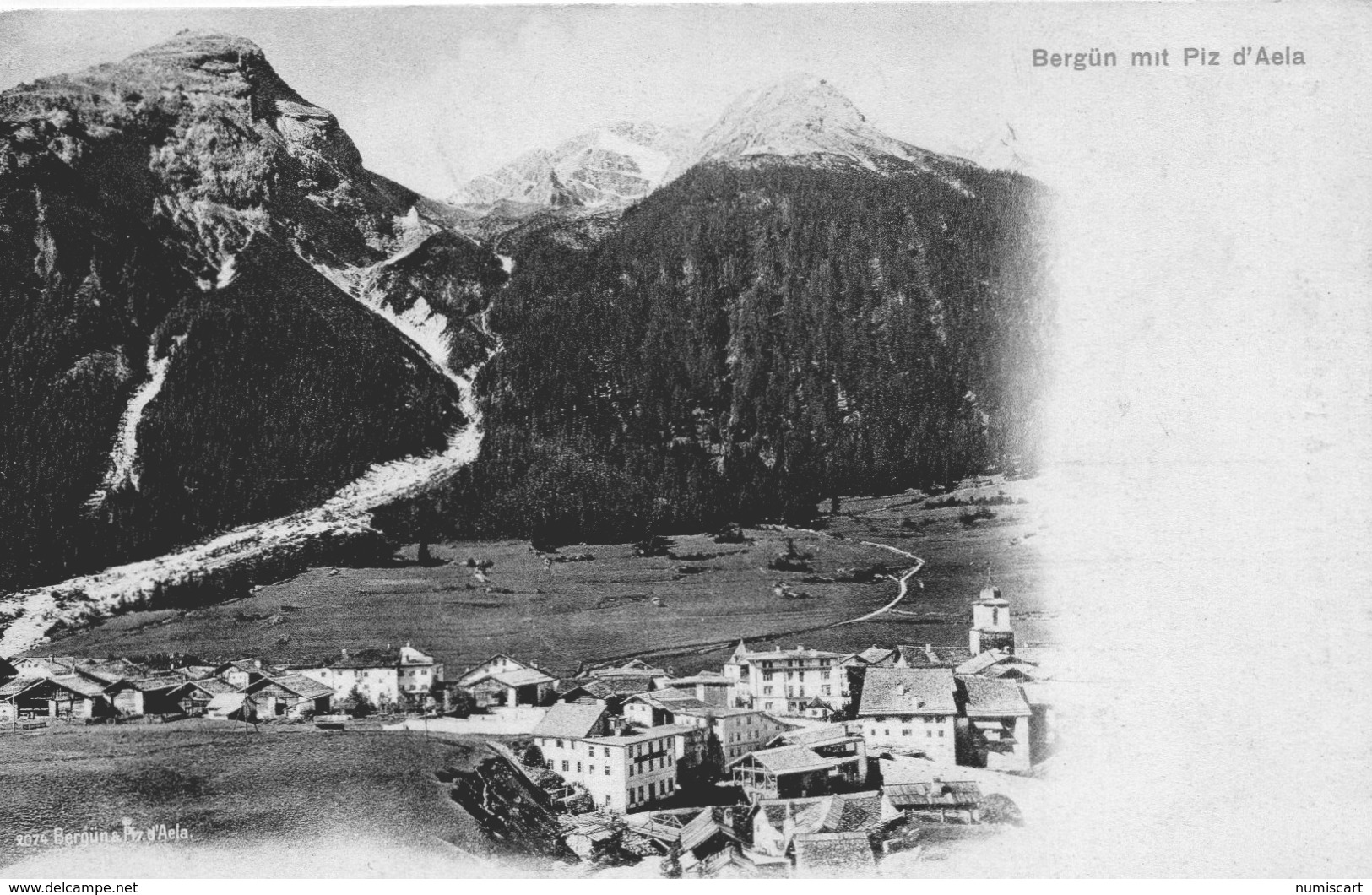 Bergün Mit Piz D'Aela Belle Vue Du Village - Sonstige & Ohne Zuordnung