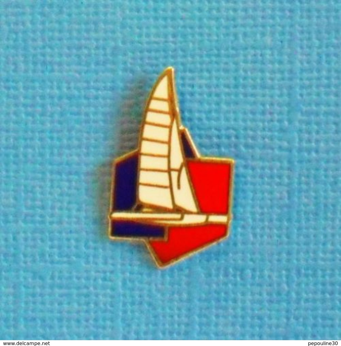 1 PIN'S //  ** LE CATAMARAN / ELF-AQUITAINE / DE MARC PAJOT ** . (B-I) - Voile