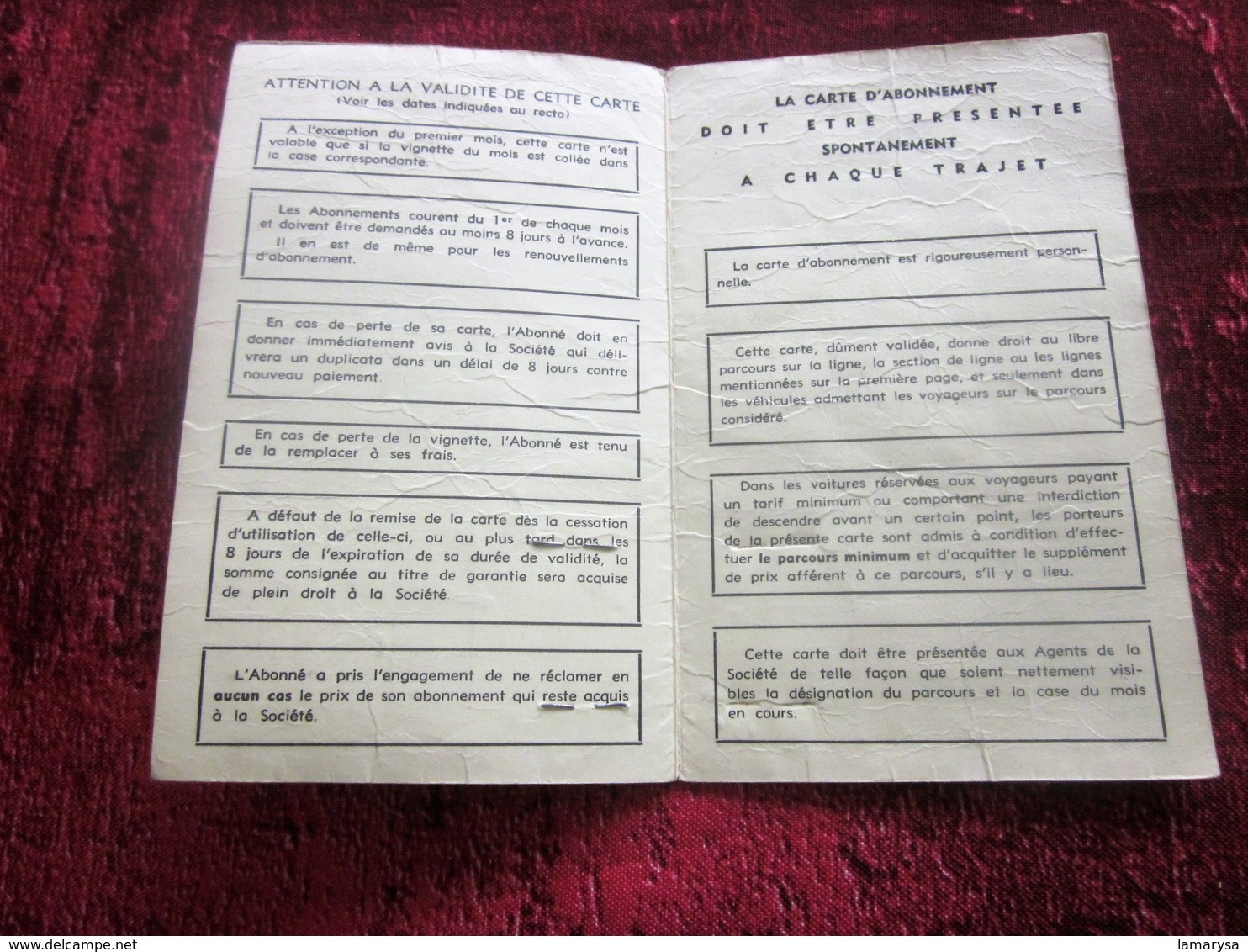 1971/72 VILLEURBANNE Titre De Transport  Lyonnais TCL Tickets Plusieurs Voyages Omnibus-Tramway- Railway VIGNETTES VERSO - Europe