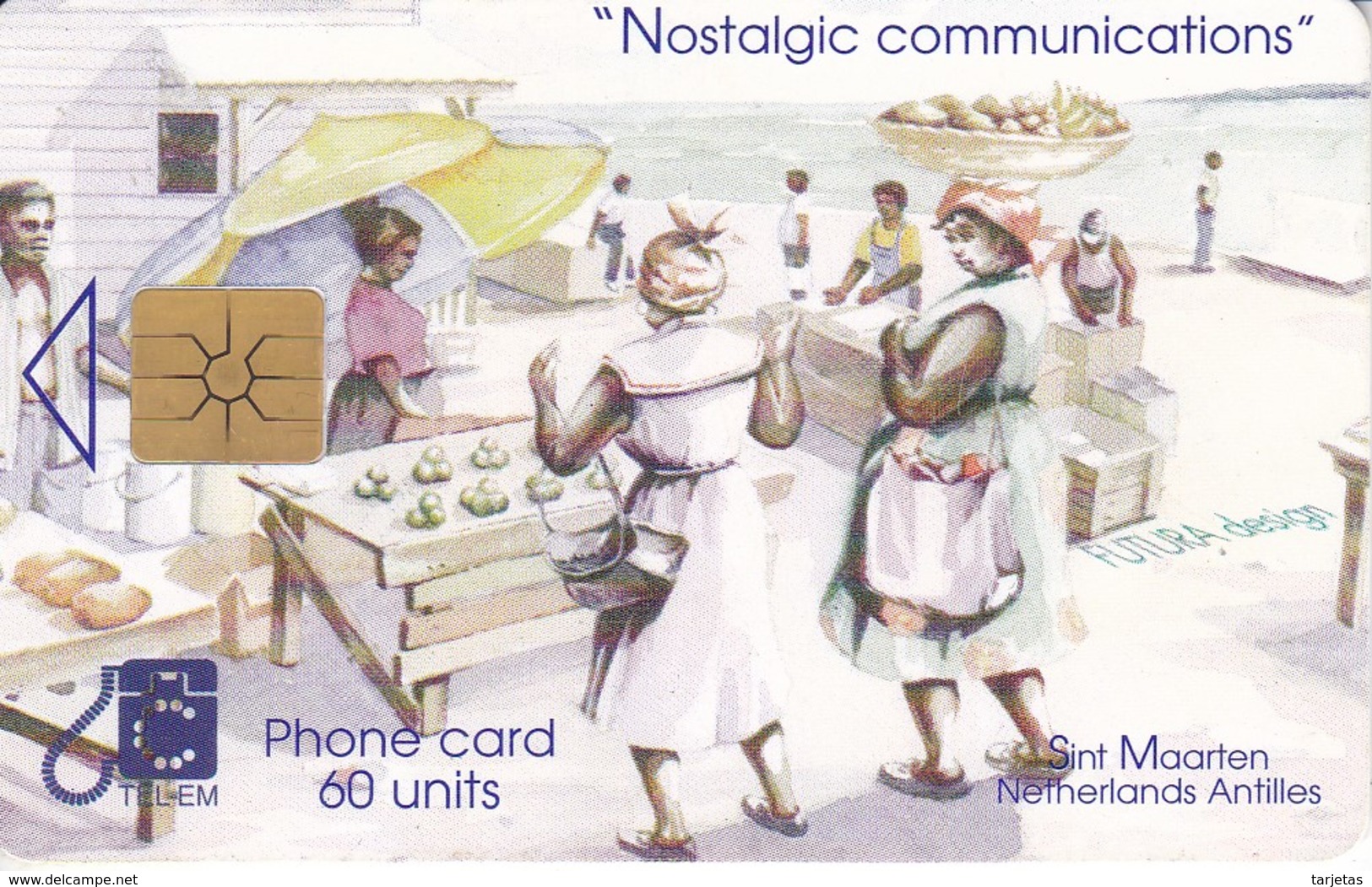 TARJETA DE SAINT MAARTEN  DE NOSTALGIC COMMUNICATIONS - Antille (Olandesi)