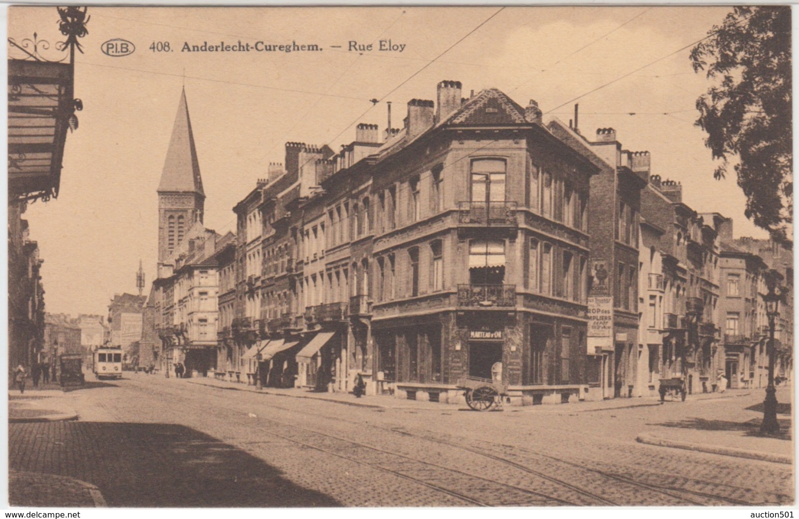 28796g  TRAM - RUE ELOY - "AU MARTEAU D'OR" - CHARRETTE - Anderlecht-Cureghem - Anderlecht