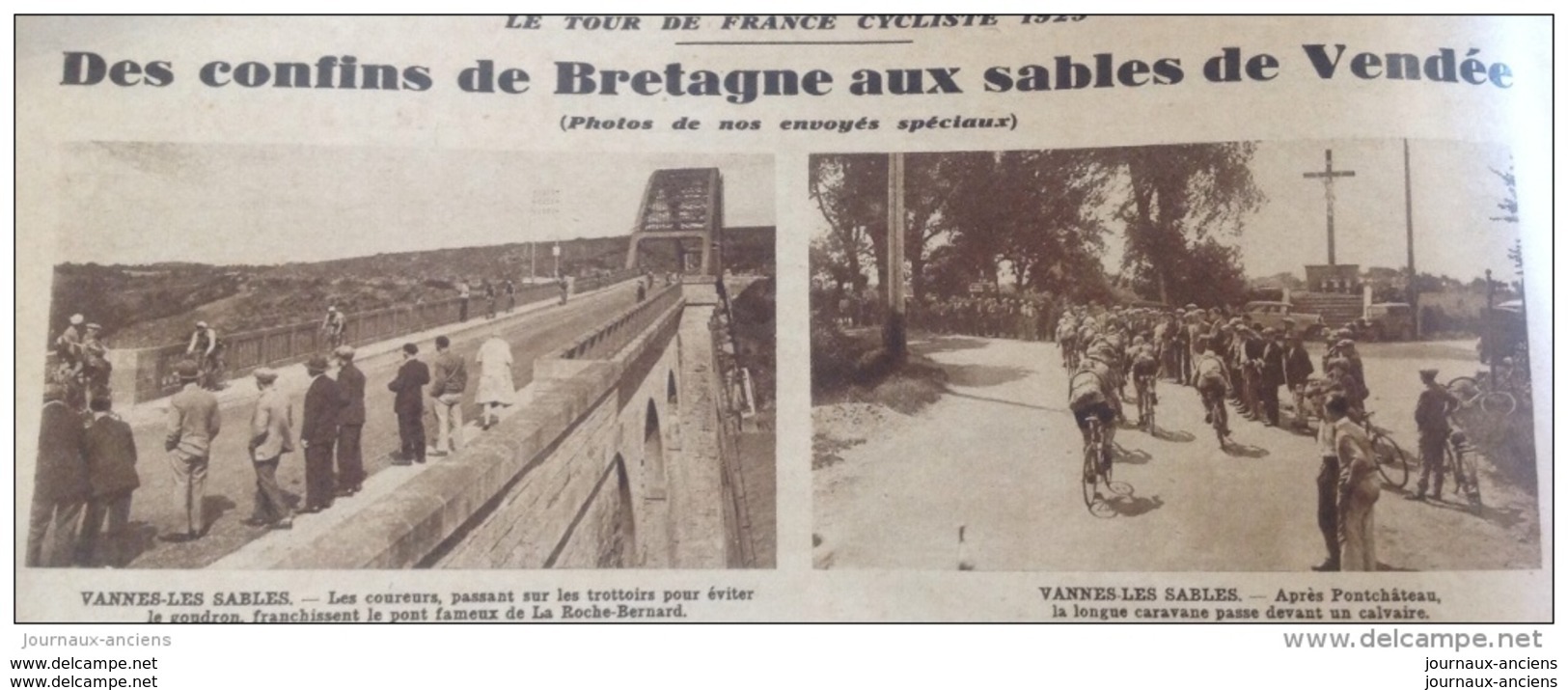 1929 TOUR DE FRANCE - Nicolas FRANTZ - LEDUCQ - FONTAN - CHERBOURG - VALOGNES - BRIQUEBEC - LA HAYE DU PUITS - DESGRANGE