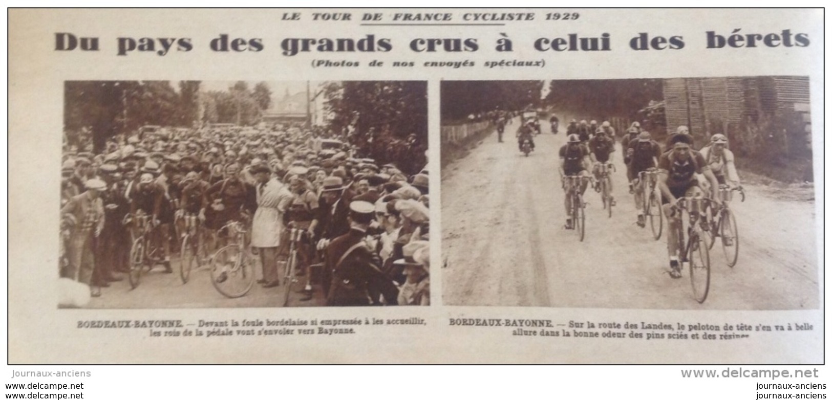 1929 TOUR DE FRANCE - Nicolas FRANTZ - LEDUCQ - FONTAN - CHERBOURG - VALOGNES - BRIQUEBEC - LA HAYE DU PUITS - DESGRANGE