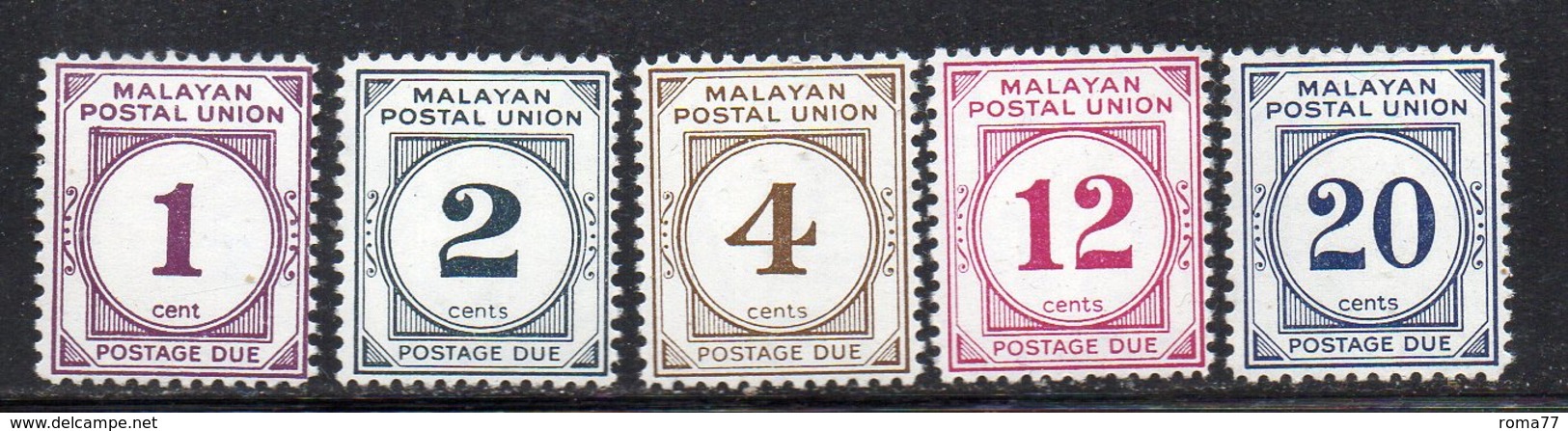 Y464 - MALAYA Federation 1964, Segnatasse Yvert N. 24/29 (manca Solo Il N. 27) ***  MNH (2380A) - Federation Of Malaya