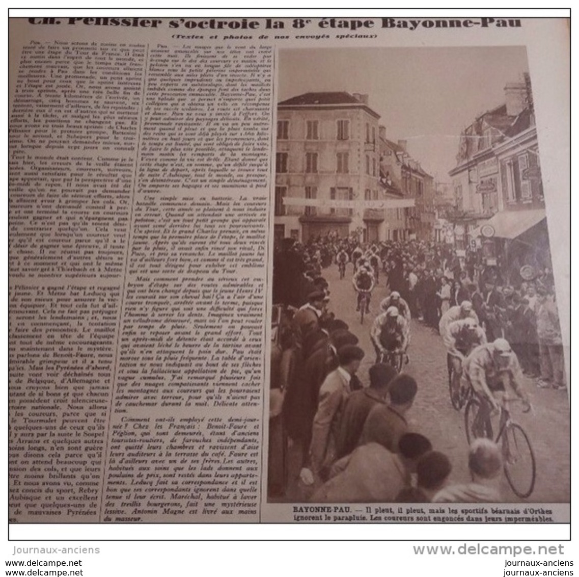 1931 LE TOUR DE FRANCE - PEY REHORADE - SAINT VINCENT DE TYROSSE - PUYMORENS - TOULON LES CHAMPIONS DE RUGBY