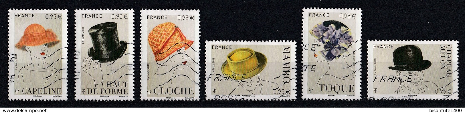 France 2018 : Timbres Yvert & Tellier N° 5277 - 5278 - 5279 - 5280 - 5281 Et 5282 Avec Oblit. Mécaniques. - Usati