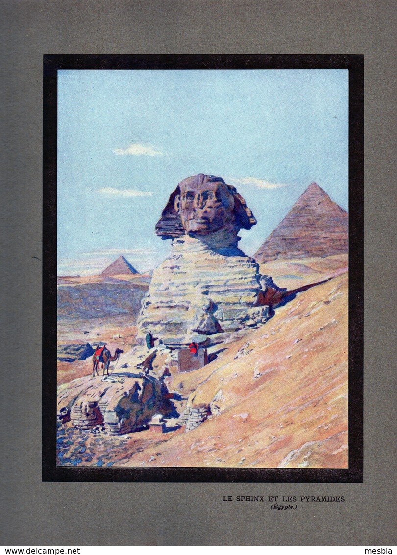 Dessin -  EGYPTE -  LE  SPHINX  ET  LES  PYRAMIDES - Unclassified