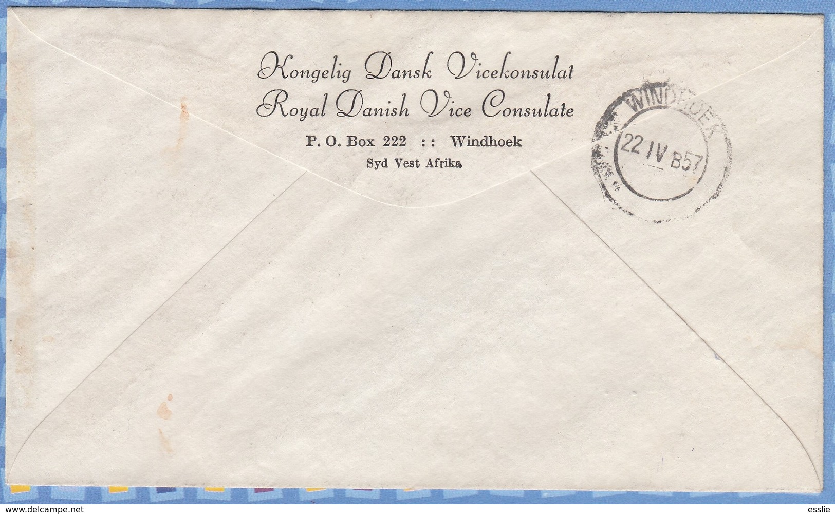 Greenland Registered Cover South West Africa SWA Royal Danish Viceconsulate - 1957 (1938) - GODTHAAB Christian X Bear - Lettres & Documents