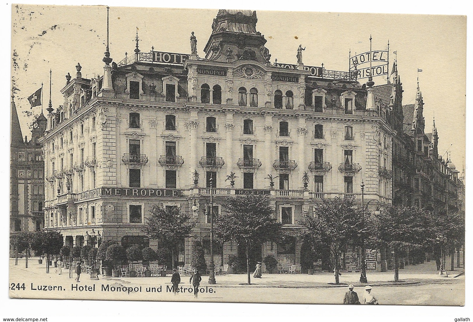 LUZERN-Hotel MONOPOL Und METROPOLE...  1911  Animé - Luzern