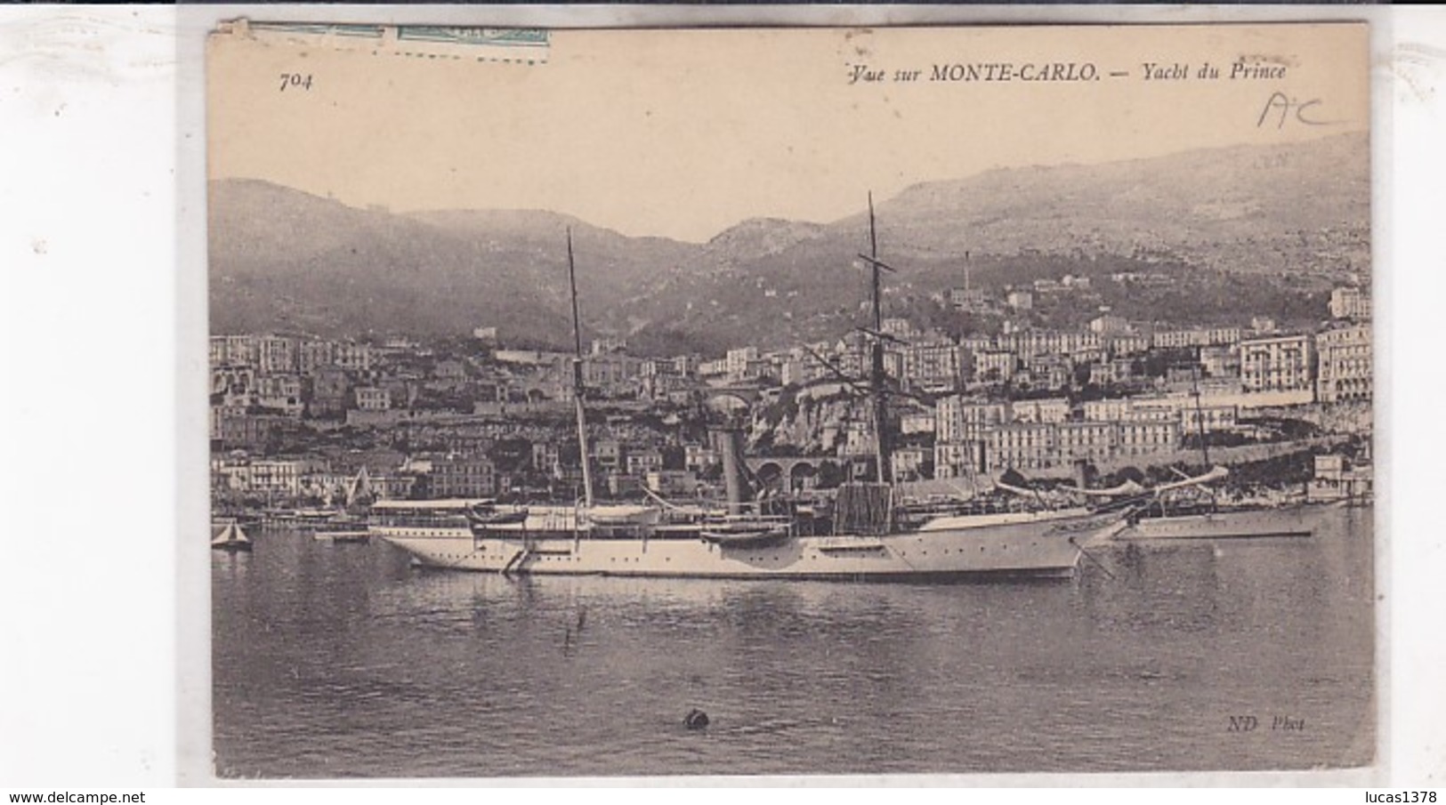 VUE SUR MONTE CARLO / YACHT DU PRINCE / ND 704 - Port