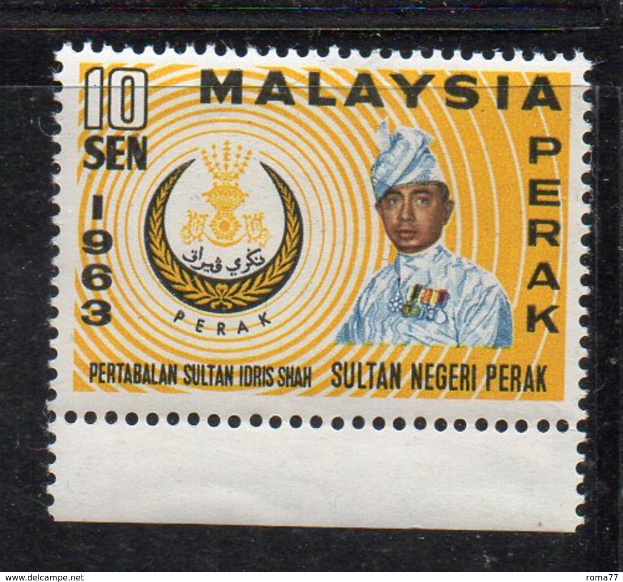 Y2244 - PERAK MALAYSIA  1963 , Yvert N. 110A ***  MNH  (2380A) Sultano - Perak