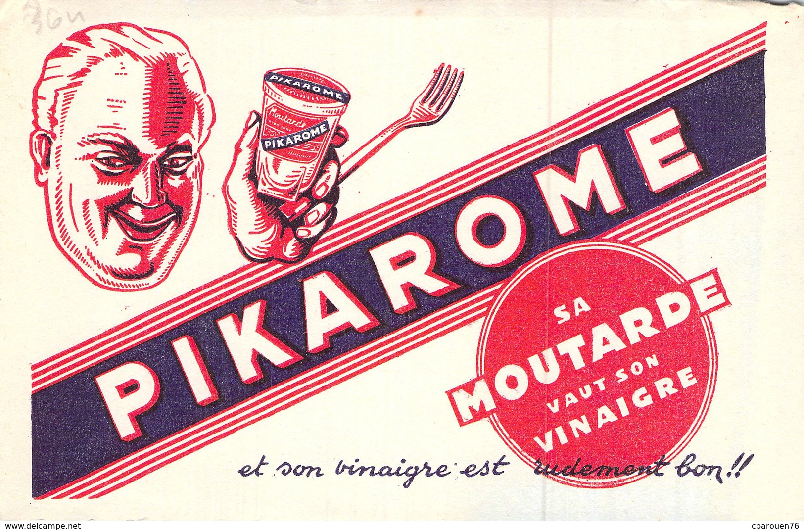 Ancien Buvard Collection Moutarde Pikarome - Moutardes