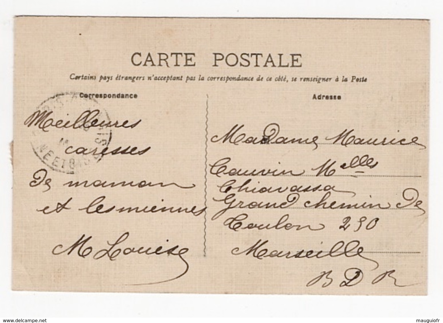 DF / 91 ESSONNE / RIS-ORANGIS / BORD DE LA SEINE  -  CHÂTEAU DE LA BORDE / 1910 ? / CARTE TOILÉE - Ris Orangis