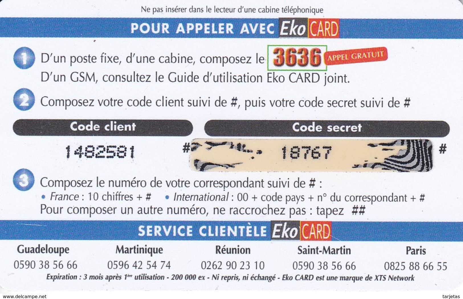 TARJETA DE ANTILLAS FRANCESAS DE 100 F DE UN MUÑECO DE NIEVE (EKO CARD) - Antilles (Françaises)