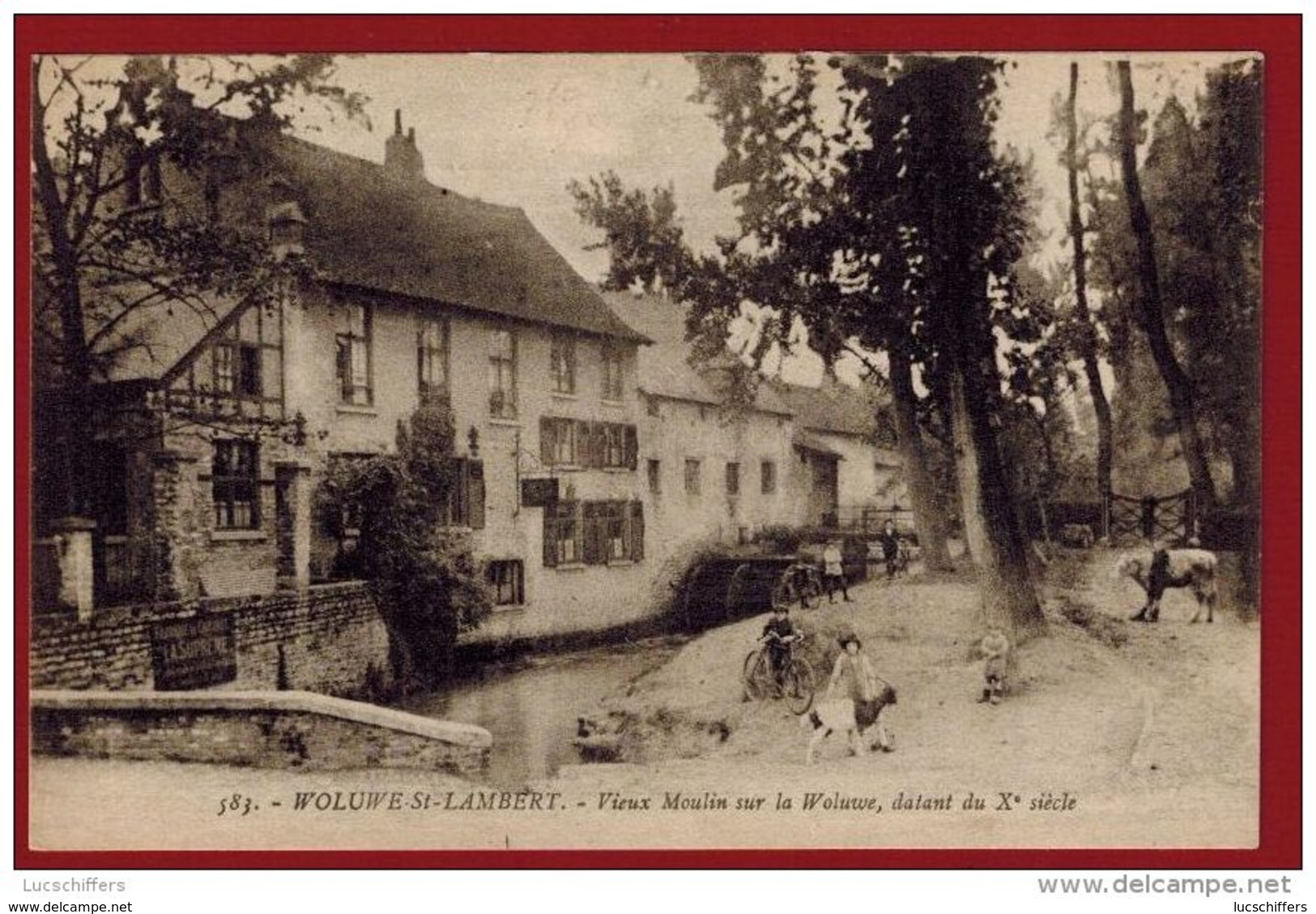 Woluwe-Saint-Lambert - Vieux Moulin Sur La Woluwe - Vue Animée - 2 Scans - Woluwe-St-Lambert - St-Lambrechts-Woluwe