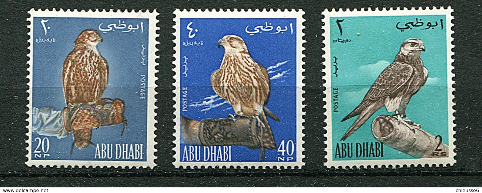 Abou Dhabi ** Michel N° 12 à 14 - Oiseaux - Abu Dhabi