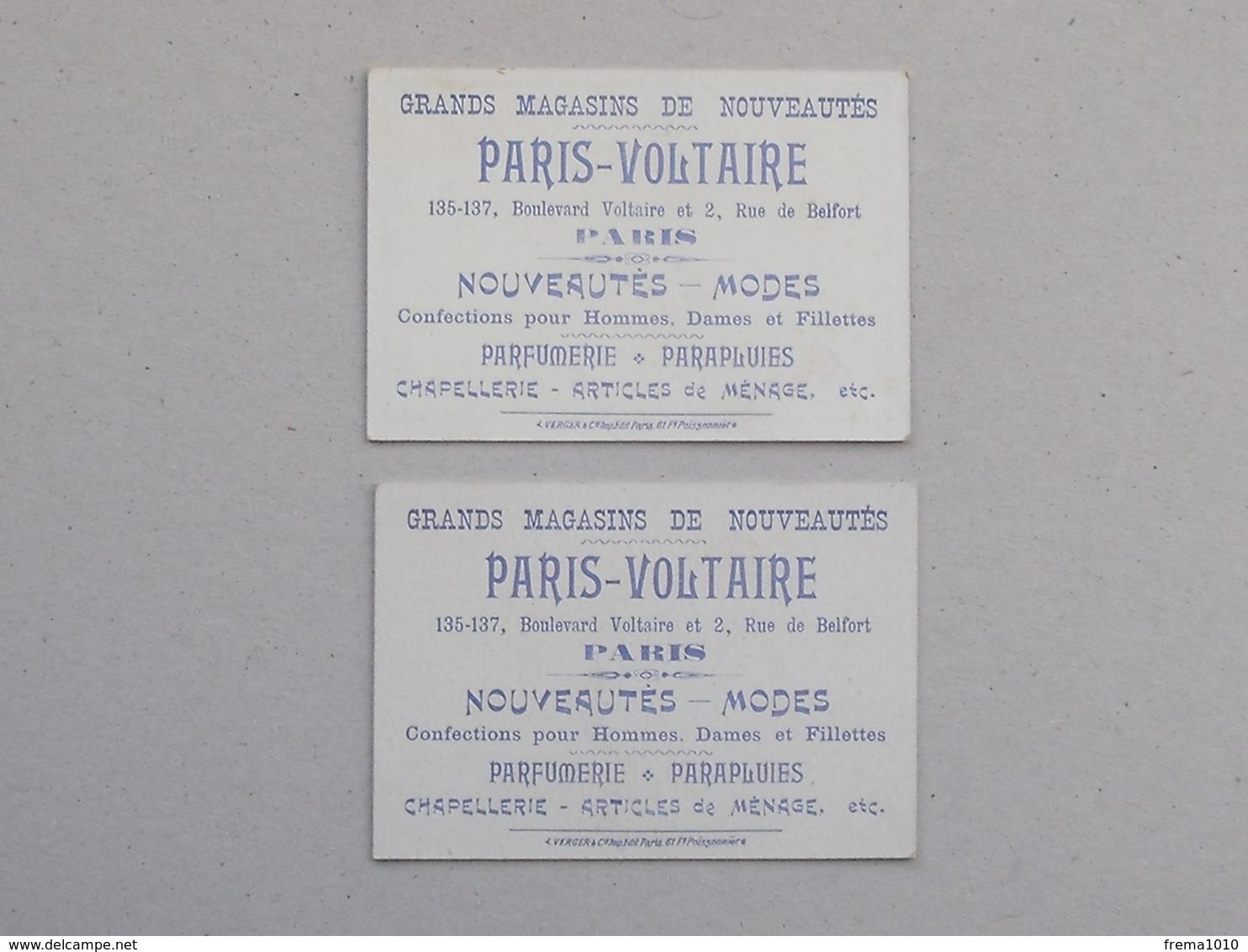 CHROMO PARIS-VOLTAIRE Magasin: MARIN Humour Lot 2 Différents Même Série - "La MATELOTTE (danse)" Et "En Bordée" - VERGER - Autres & Non Classés