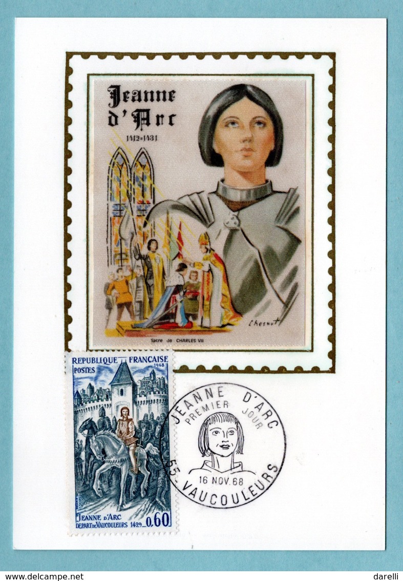 Carte Maximum 1968 - Jeanne D'Arc - Départ De Vaucouleurs - YT 1579 - 55 Vaucouleurs - 1960-1969