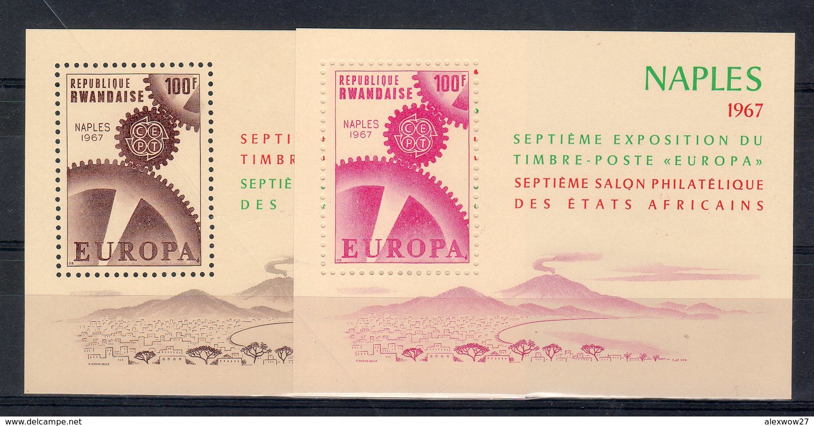 Ruanda 1967 -- 7° Expo. Europa (Yvert .BF8/9/) -- **MNH - Otros & Sin Clasificación