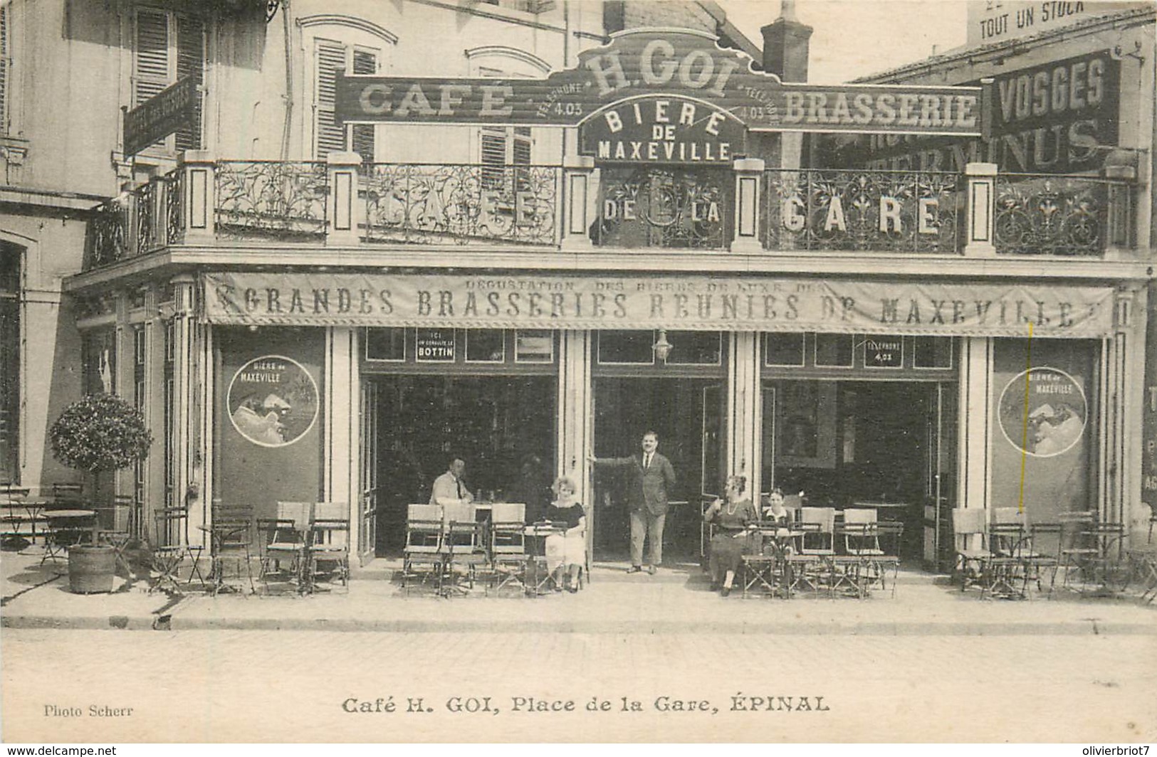 France - 88 - Epinal - Café H. GOL - Place De La Gare - Bière De Maxeville - Epinal