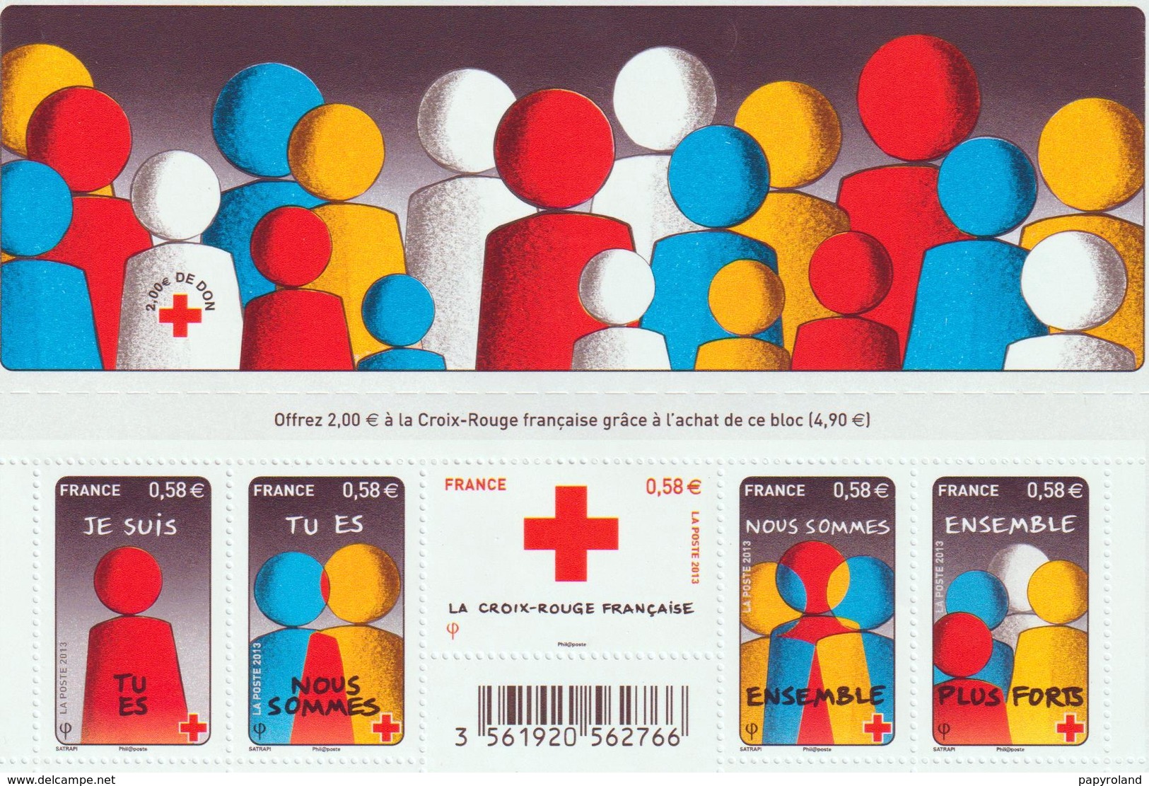 CARNET CROIX ROUGE     -  ANNÉE 2013 -    FEUILLET  F4819 - Rotes Kreuz