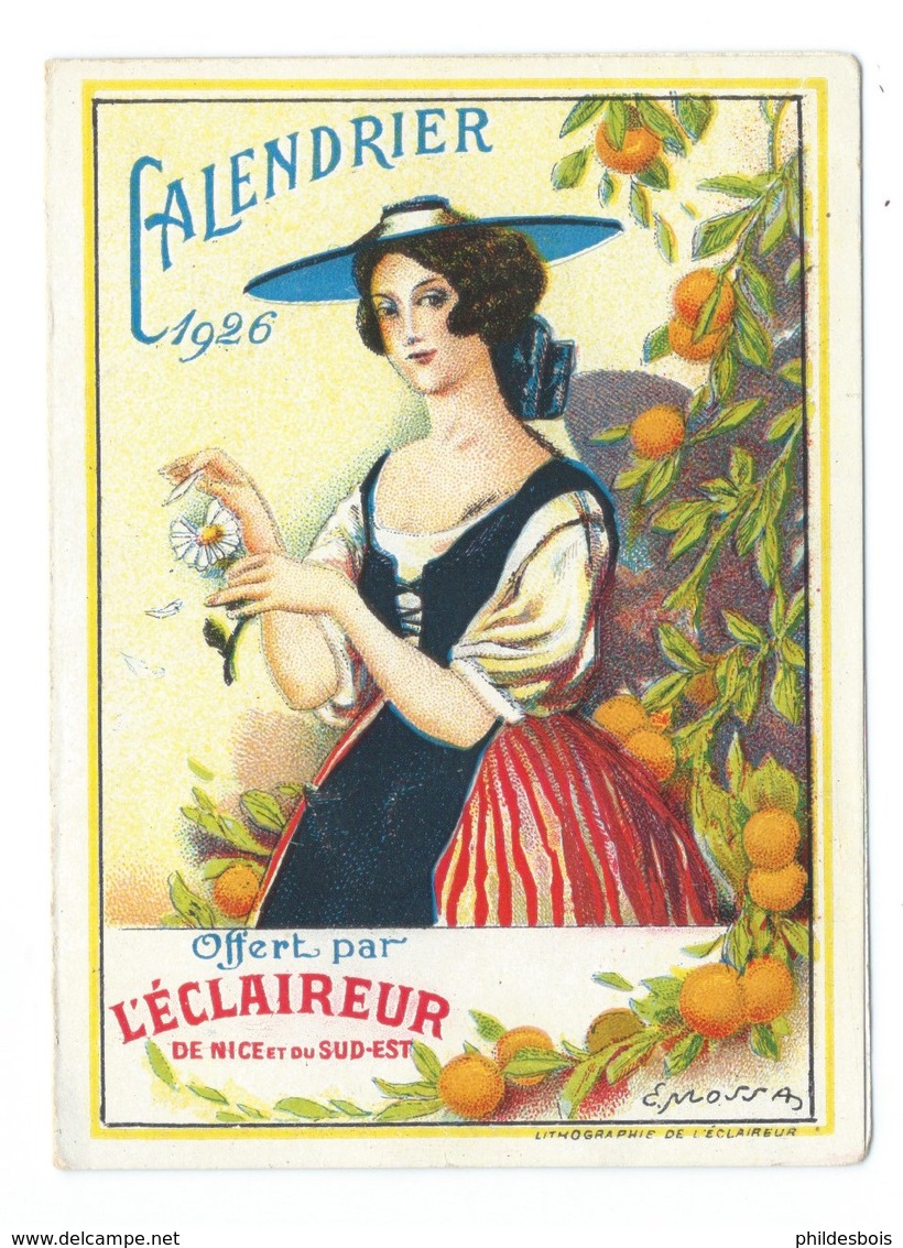 CALENDRIER 1926  L'ECLAIREUR - Petit Format : 1921-40