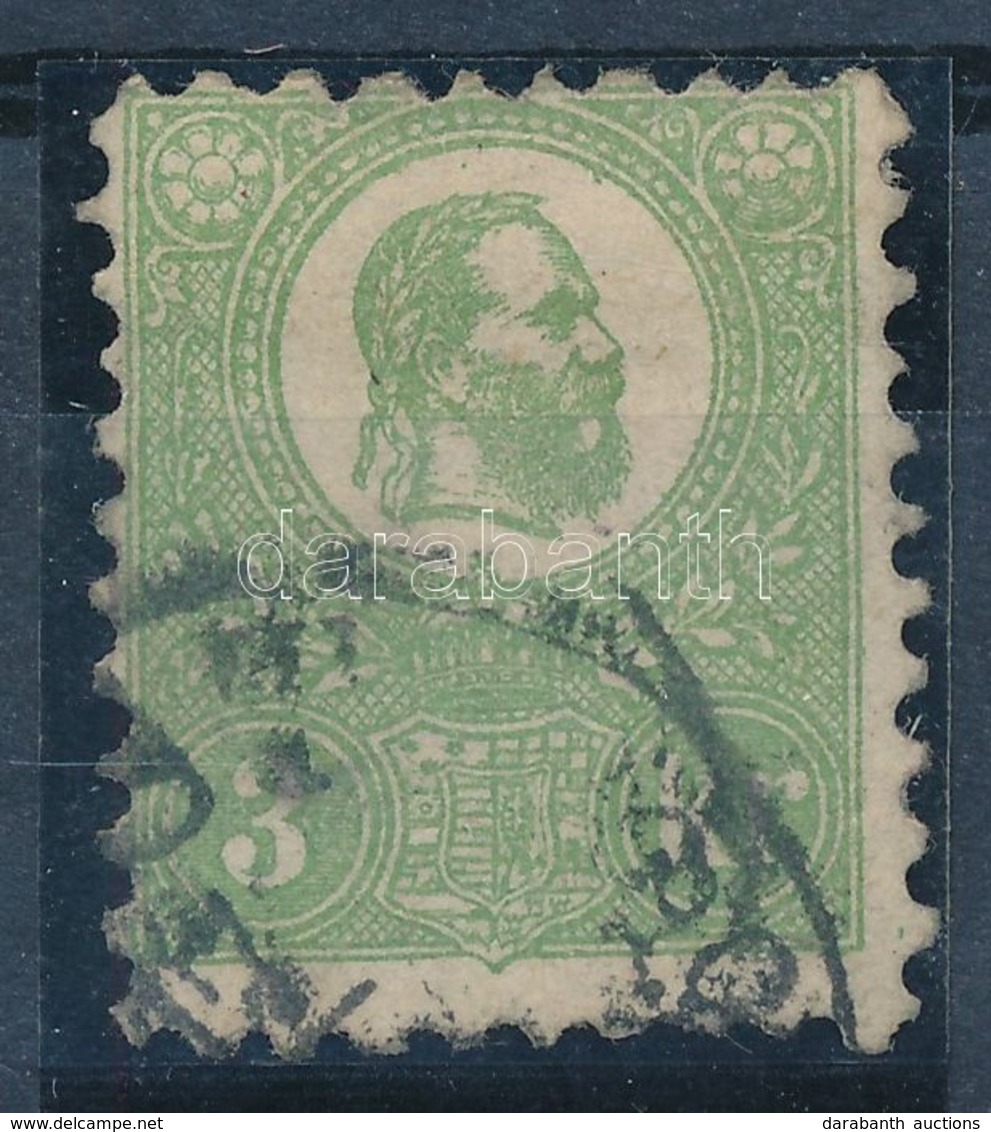 O 1871 Kőnyomat 3kr Jó Minőségű Bélyeg (140.000) (alul Rövid Fogak / Short Perfs. Below) - Autres & Non Classés