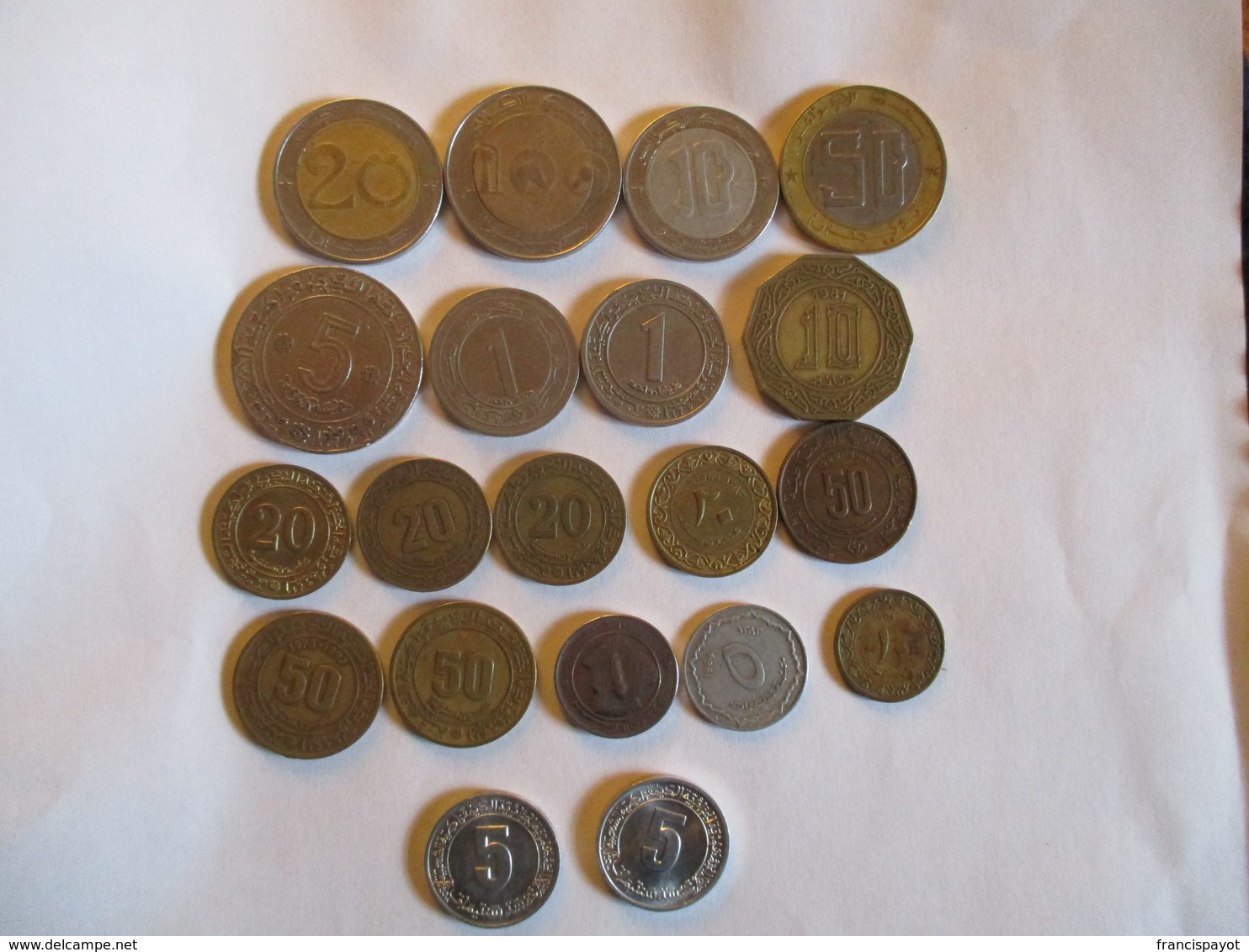 Lot Algérie 20 Pièces - Lots & Kiloware - Coins