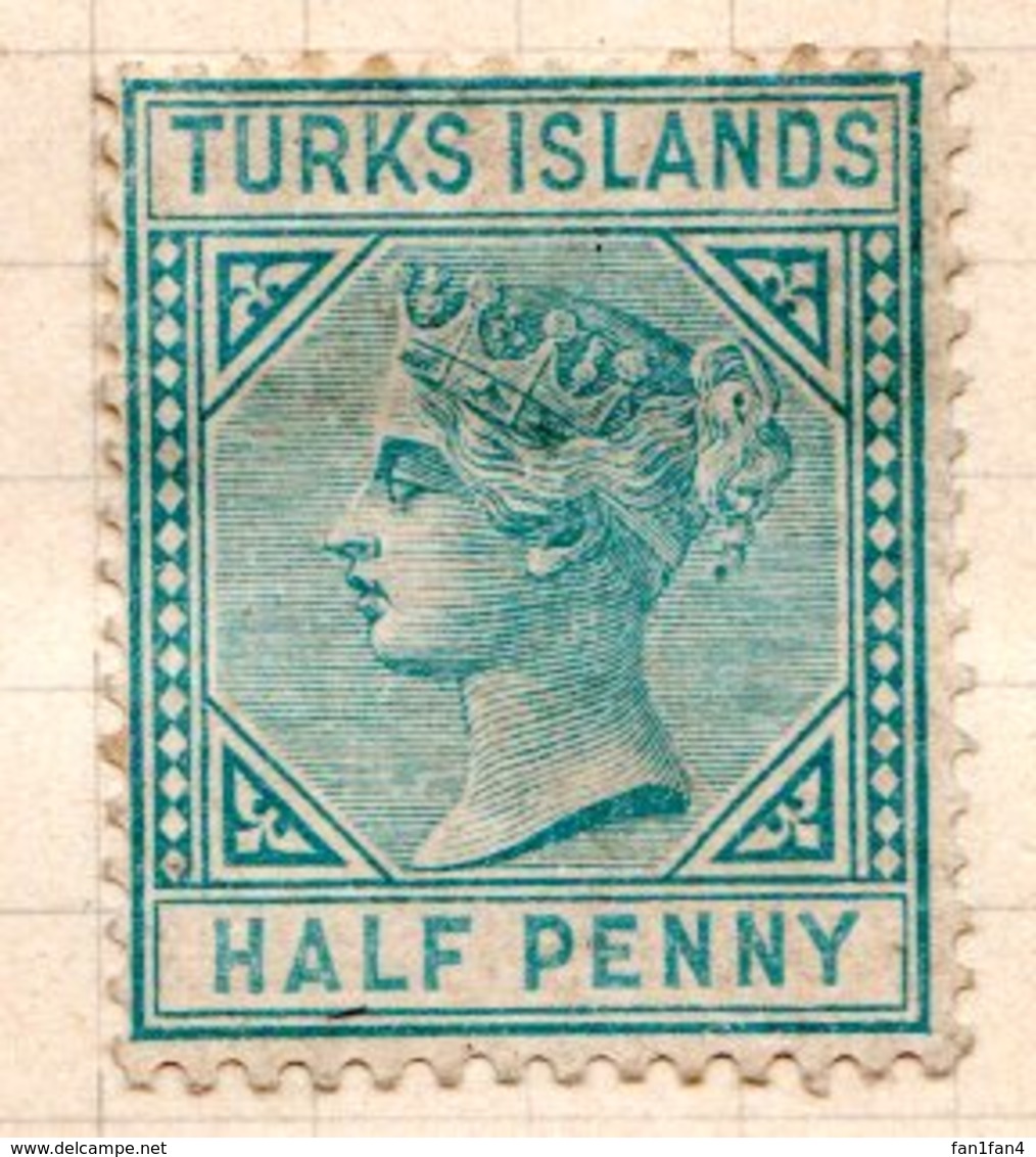 AMERIQUE CENTRALE - TURKS Et CAIQUES - (Colonie Britannique) - 1882-94 - N° 21 - 1/2 P. Vert - (Victoria) - Turks And Caicos