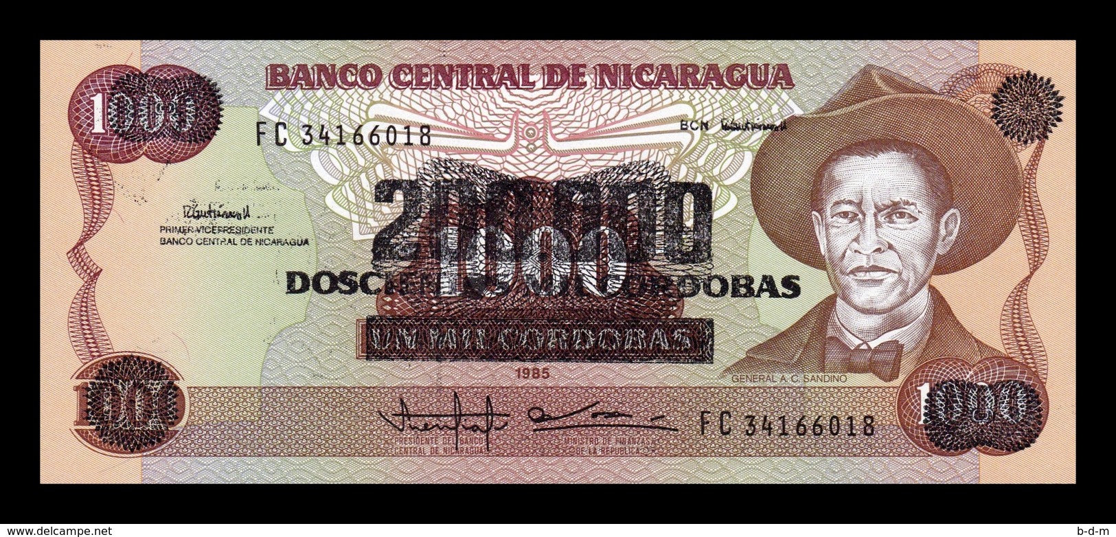 Nicaragua 200000 Córdobas Augusto C. Sandino 1985 (1990) Pick 162 SC UNC - Nicaragua