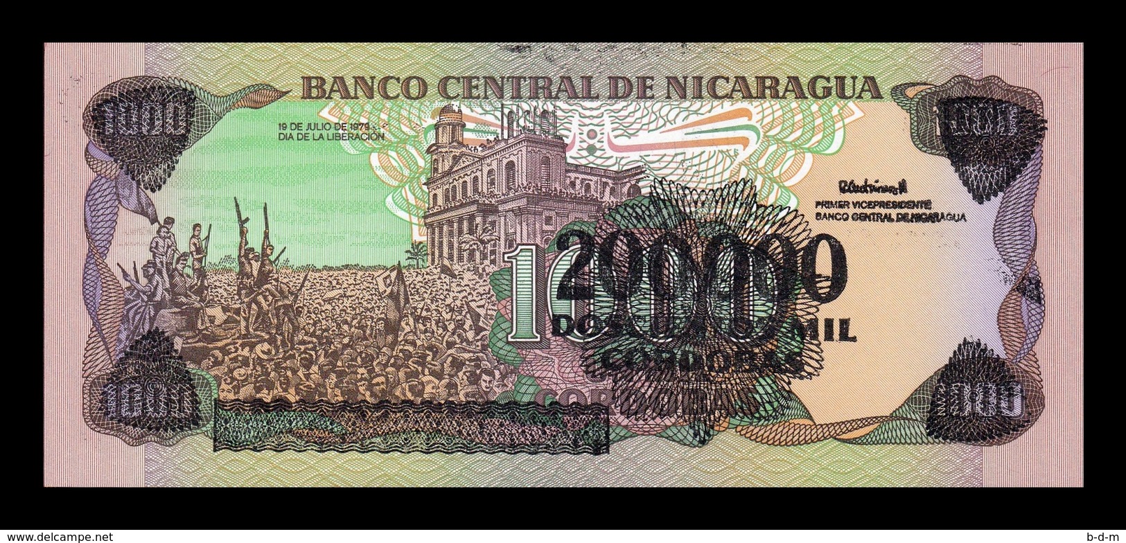 Nicaragua 200000 Córdobas Augusto C. Sandino 1985 (1990) Pick 162 SC UNC - Nicaragua