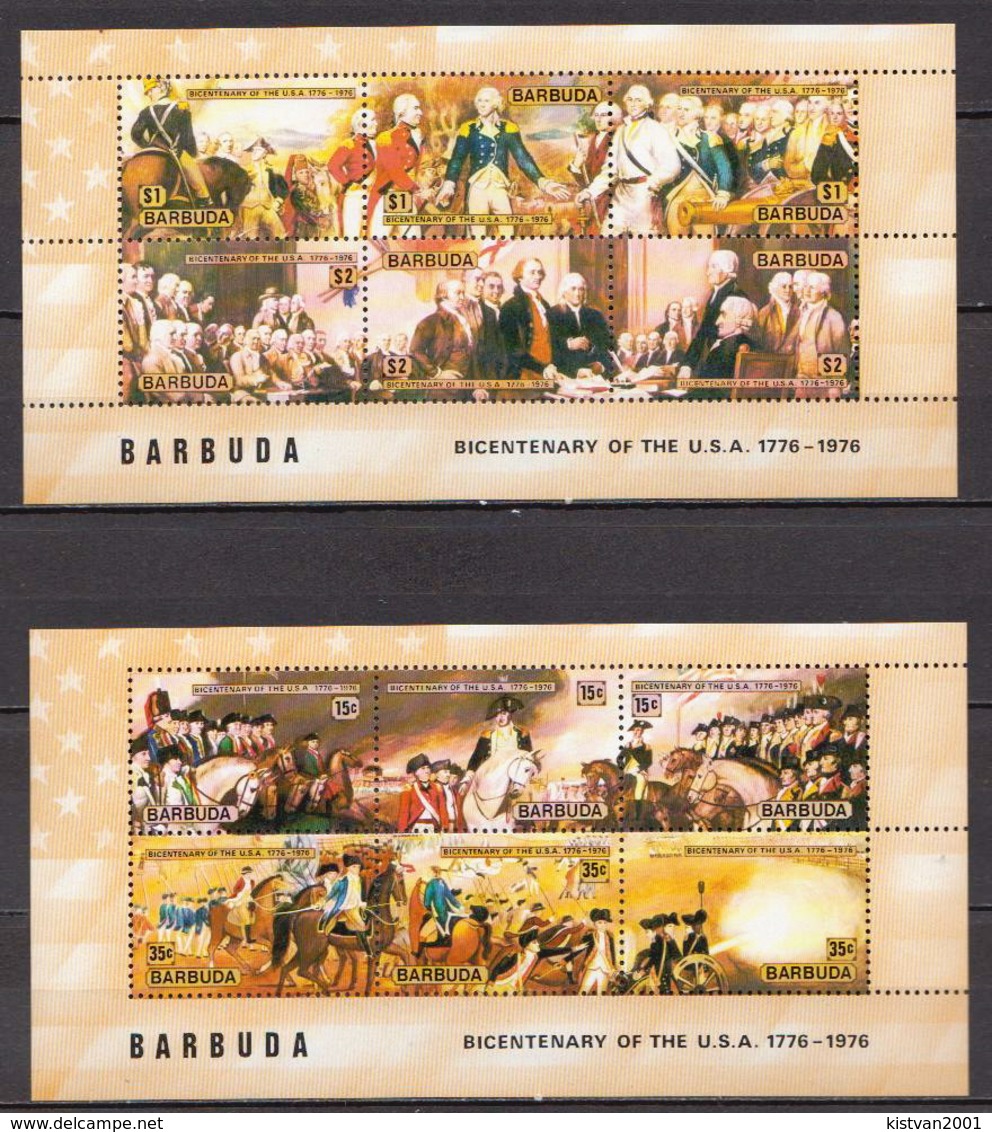 Barbuda 2 MNH Sheetlets - Us Independence