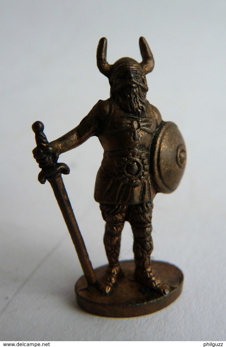 FIGURINE KINDER METAL VIKING Chef 35mm Cuivre 1986 - Figurines En Métal