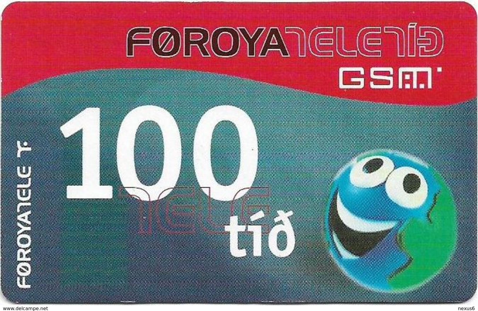 Faroe - Smiling Face, 100Kr. GSM Refill, Exp. 01.04.2006, Used - Féroé (Iles)