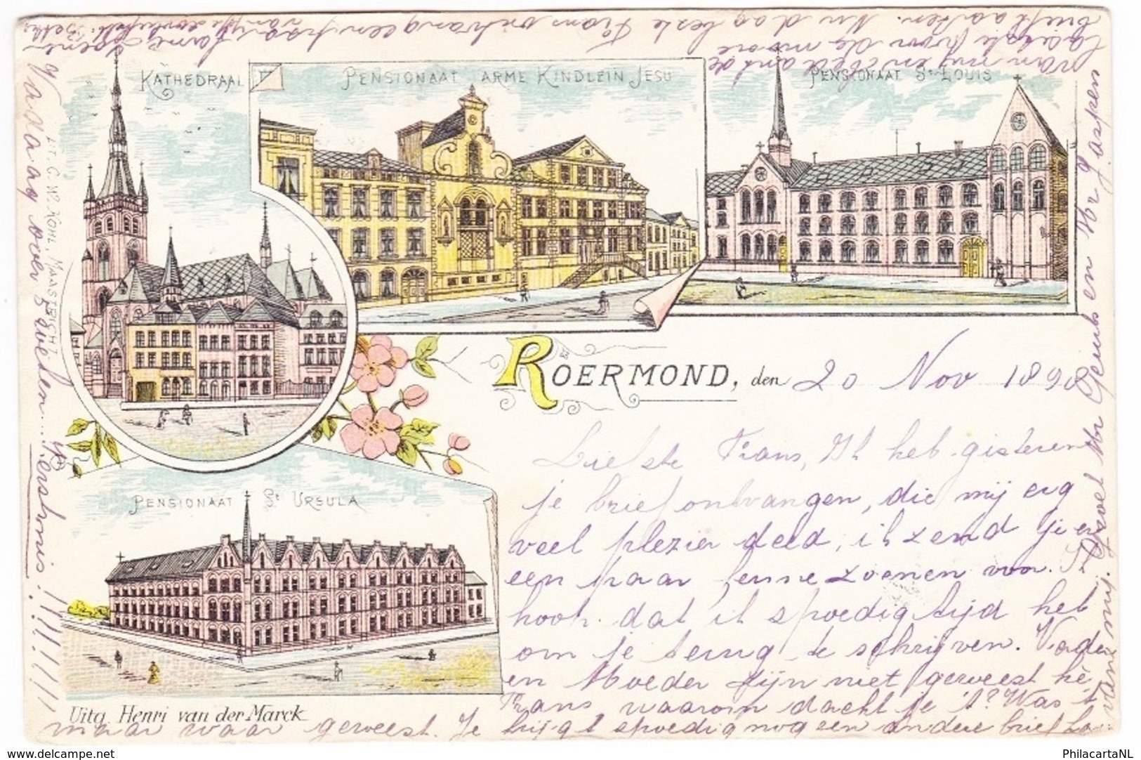 Roermond - Litho Kathedraal En Pensionaten - Roermond