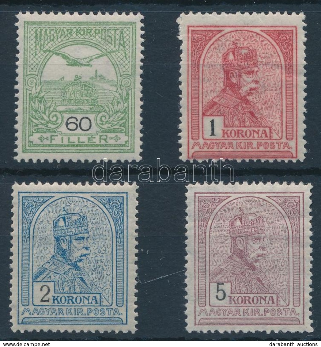 * 1913 Turul 60f Olajzöld, 1K, 2K, 5K - Sonstige & Ohne Zuordnung
