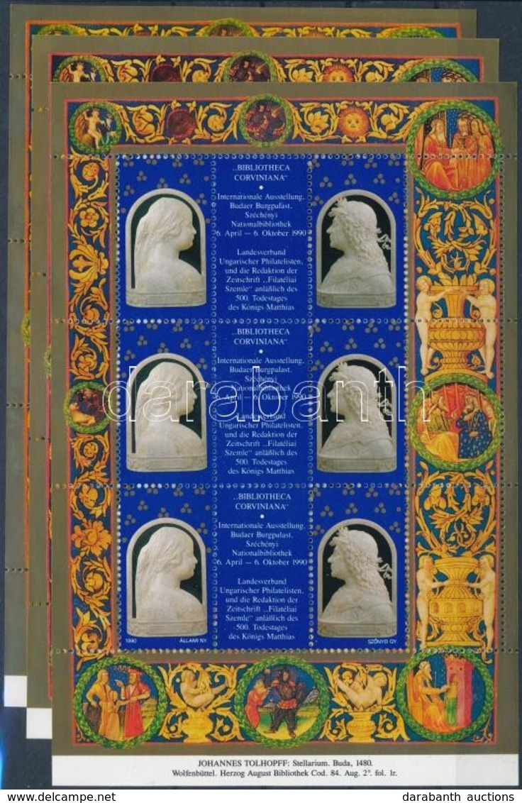 ** 1990 Bibliotheca Corviniana 3 Különböző Nyelvű - Autres & Non Classés