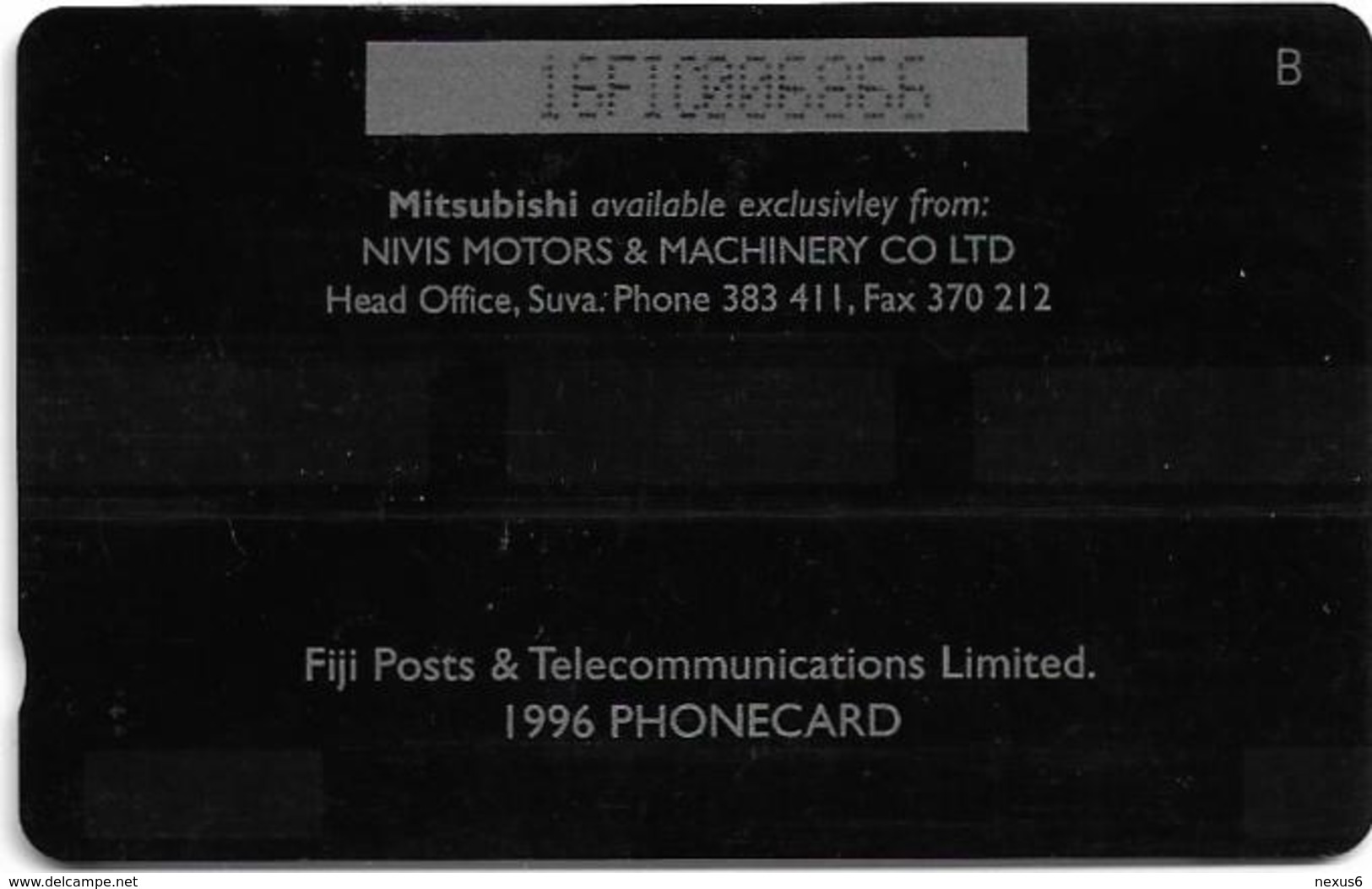 Fiji - Tel. Fiji - Nivis Motors - Mitsubishi Lancer - 16FIC - 1996, 5$, 9.400ex, Used - Figi