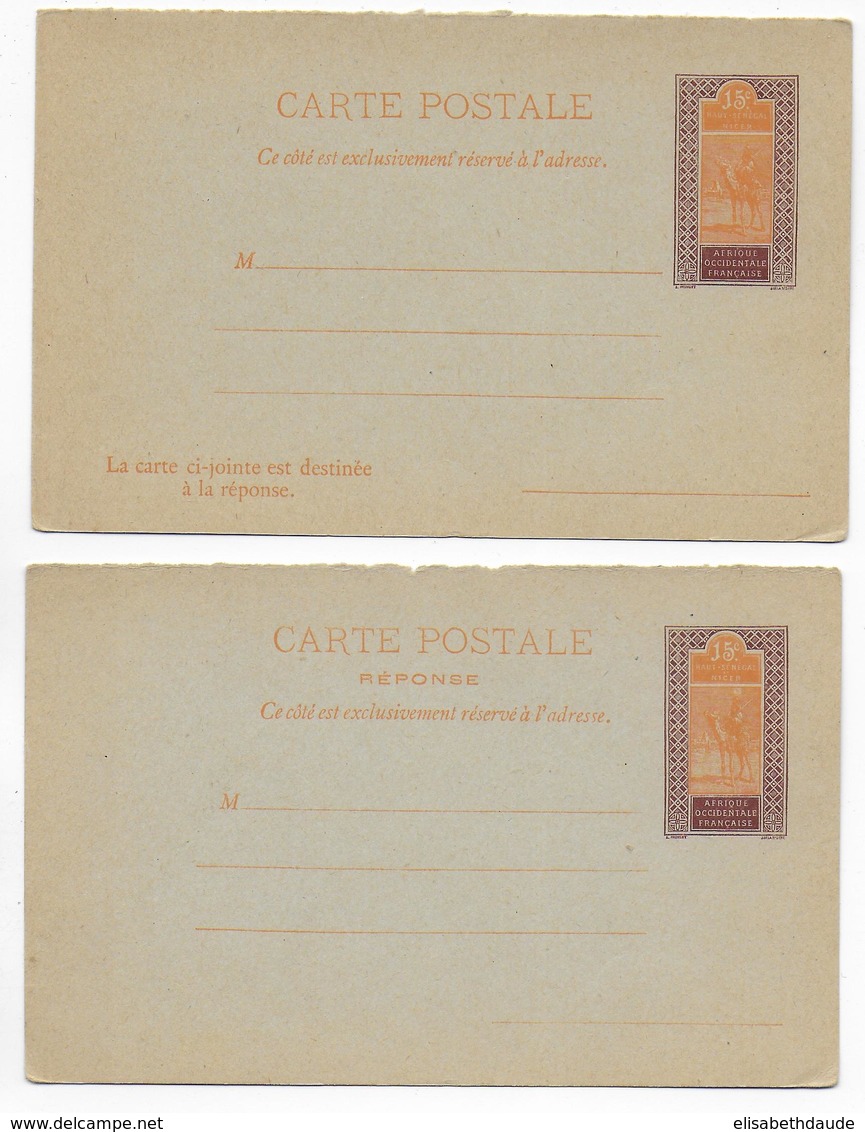 HAUT-SENEGAL ET NIGER - 1915 - CARTE ENTIER POSTAL Avec REPONSE PAYEE (SEPAREE) NEUVE - ACEP N°6 RARE ! - Cartas & Documentos