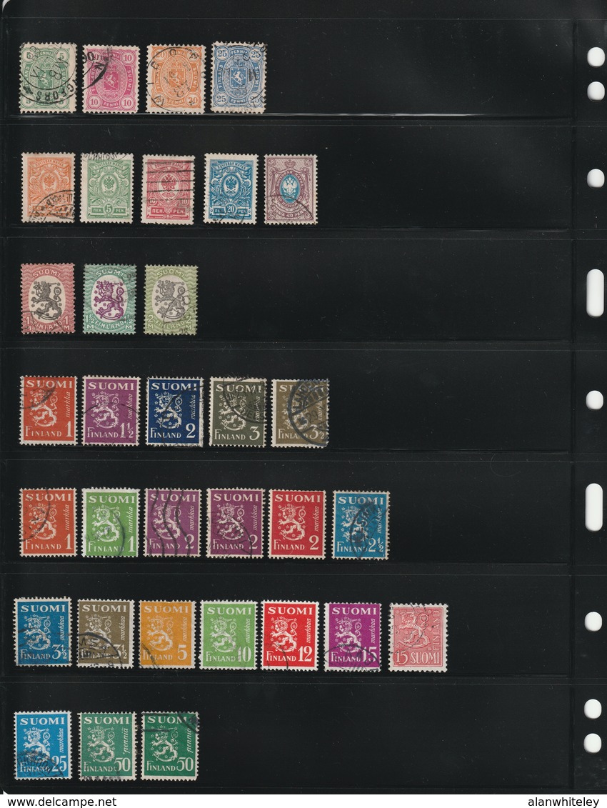 FINLAND Collection Of USED Stamps (1885-1971) - Verzamelingen