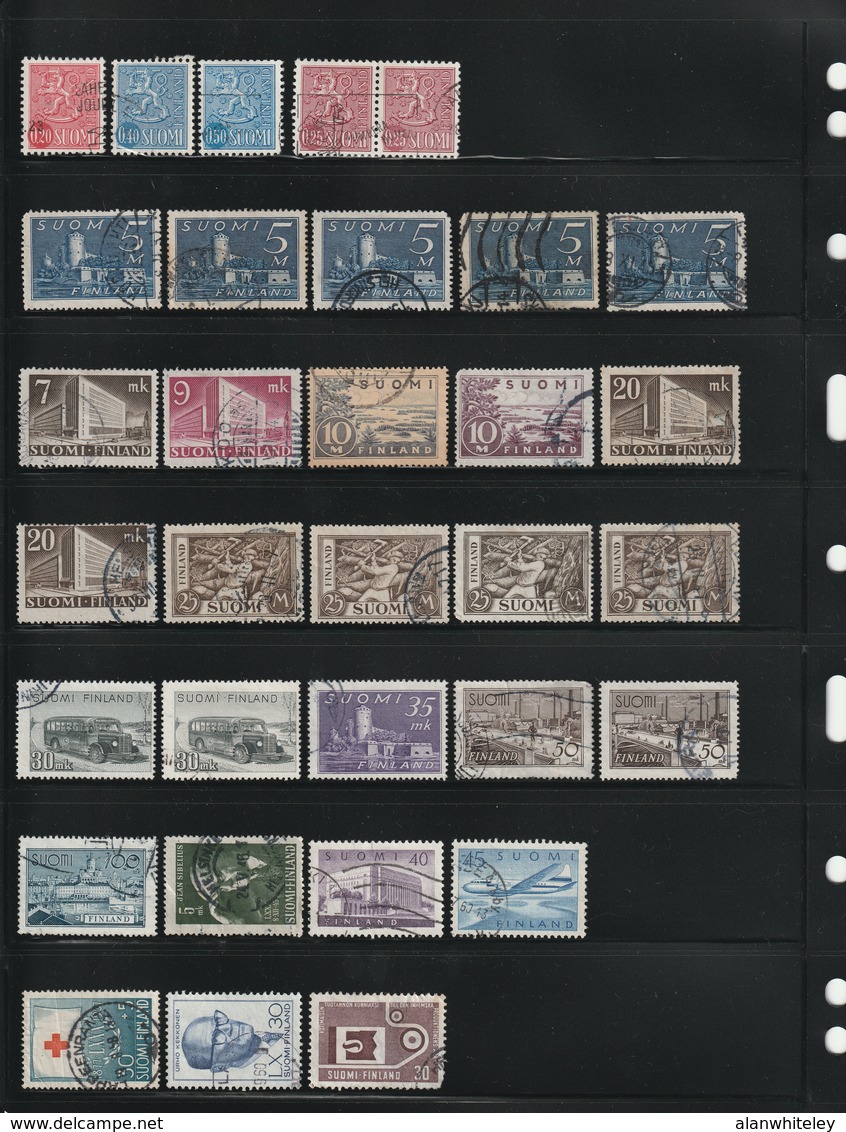 FINLAND Collection of USED Stamps (1885-1971)