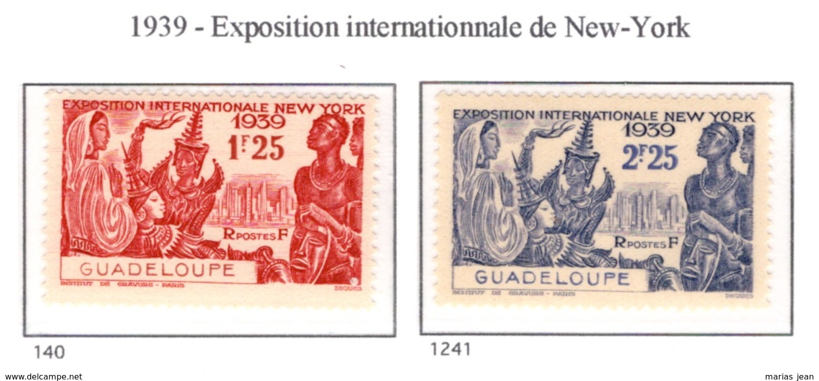 Ex Colonie Française  *  Guadeloupe  *   Poste  Série Complète  140/141  N** - Ungebraucht