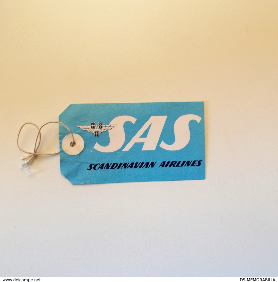 Vintage SAS Scandinavian Airlines Baggage Luggage Tag - Baggage Labels & Tags