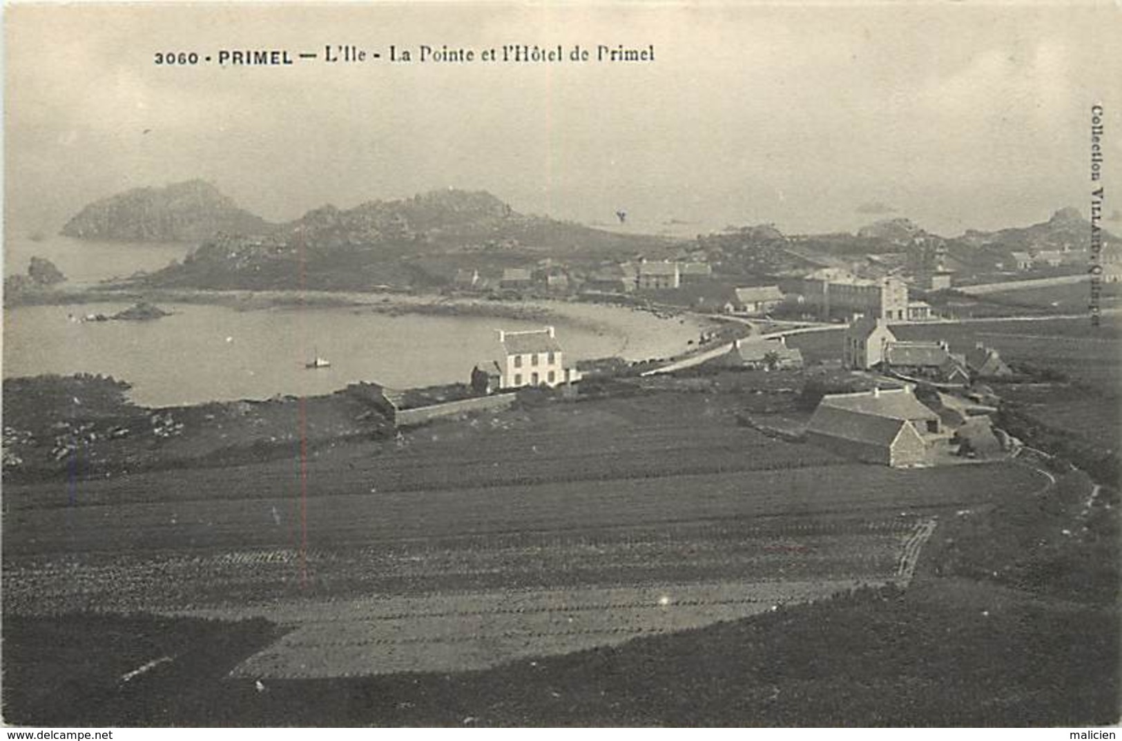 - Finistère -ref-E418- Primel - L Ile - La Pointe Et L Hotel De Primel - Hotels - Carte Bon Etat - - Primel