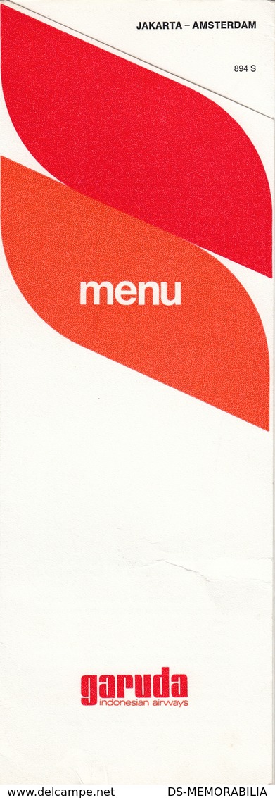 Garuda Indonesia Menu - Menükarten