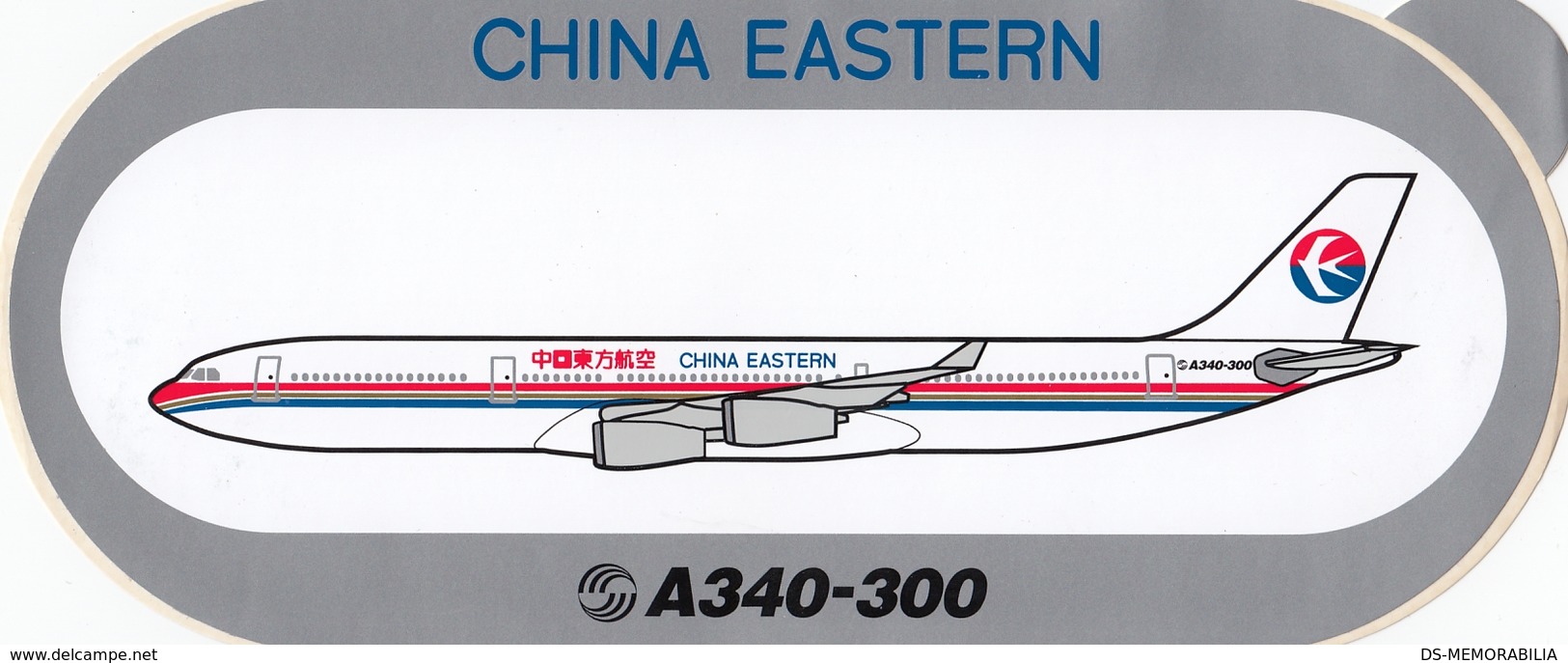 China Eastern Airlines Sticker Airbus A340-300 - Autocollants