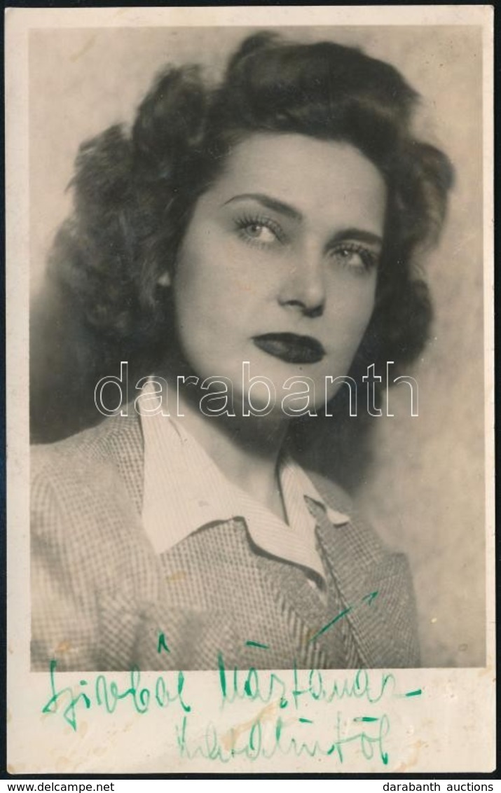 Karády Katalin (1910-1990) Színésznő Aláírása Az őt ábrázoló Fotón - Autres & Non Classés