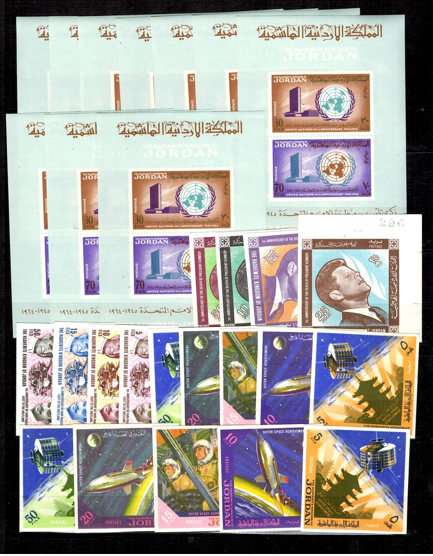 Jordanie Collection De Timbres Et Séries Non Dentelés Neufs ** 1964/1965. Bonnes Valeurs. TB. A Saisir! - Jordania