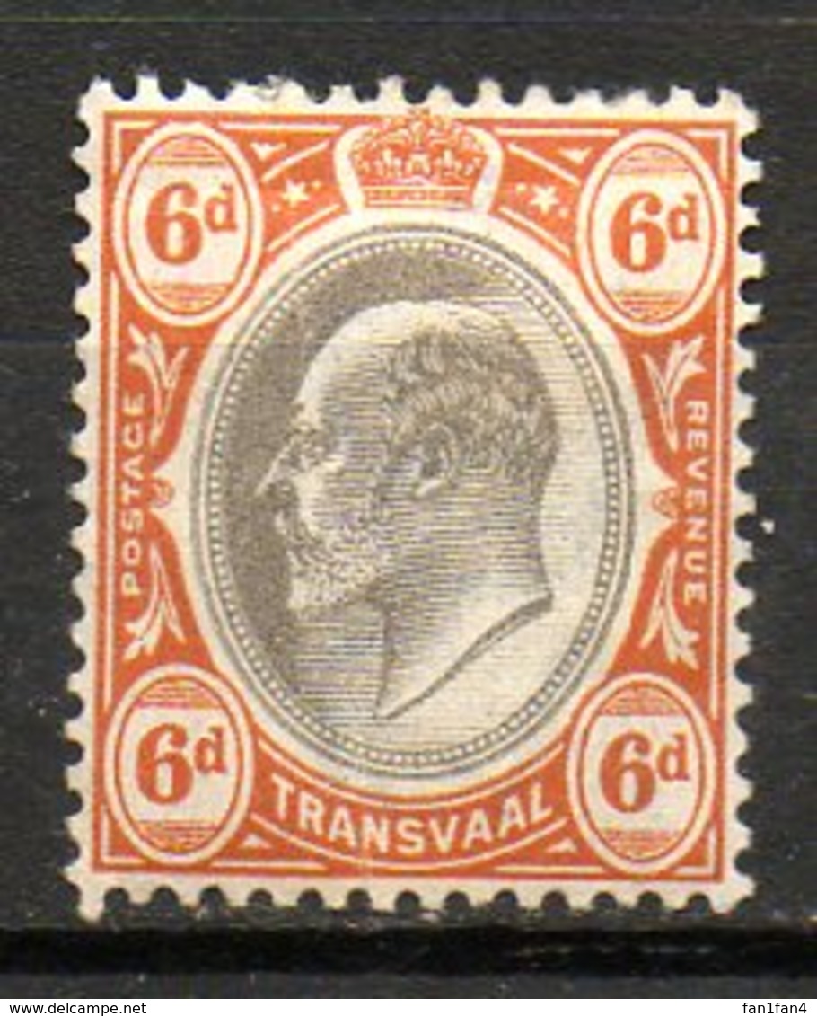 TRANSVAAL - (Administration Britannique) - 1902-03 - N° 154 - 6 P. Orange Et Gris - (Edouard VII) - Transvaal (1870-1909)