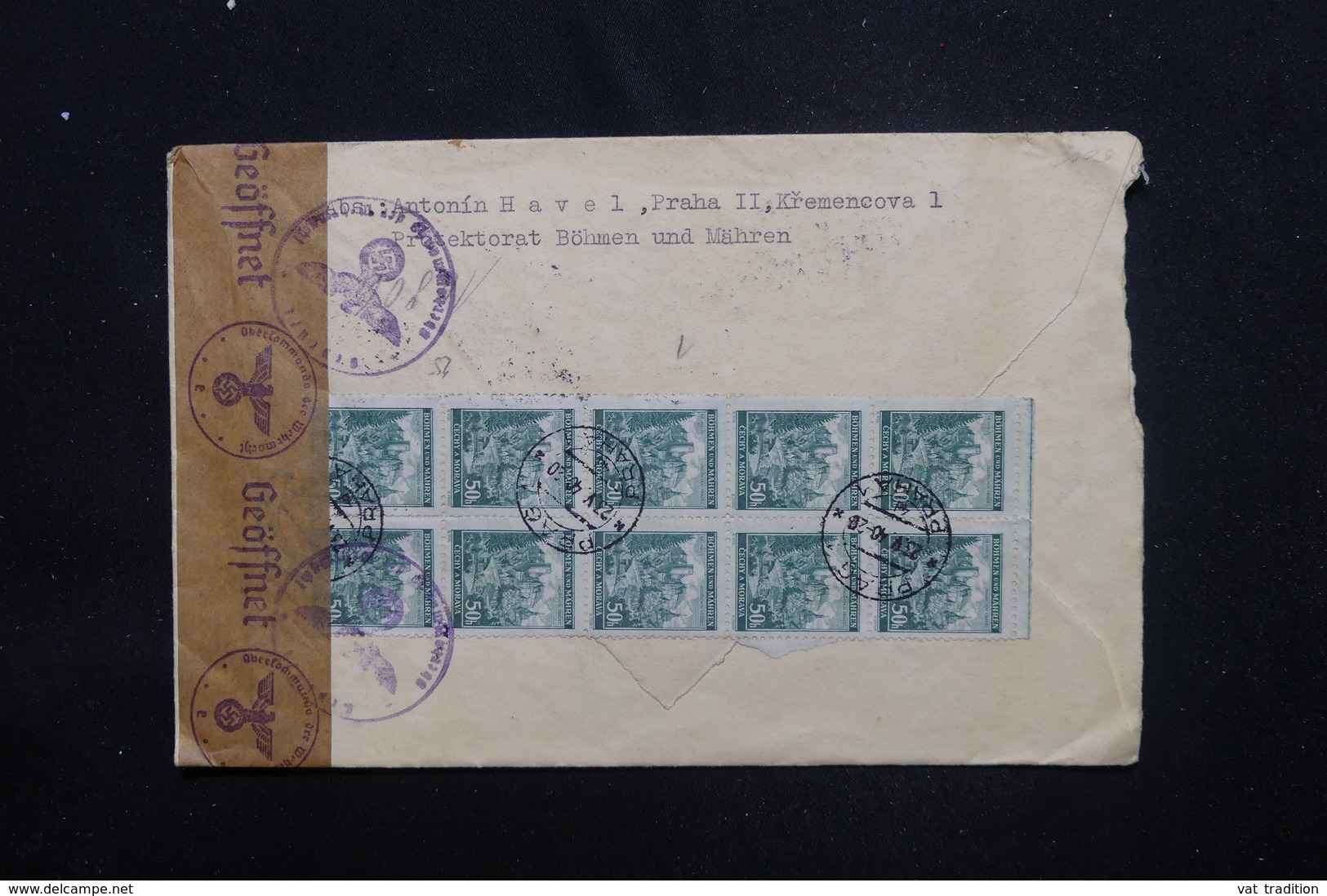 BOHÊME ET MORAVIE - Enveloppe En Recommandé De Praha Pour La Suisse En 1940 Avec Contrôle Postal  - L 53107 - Lettres & Documents